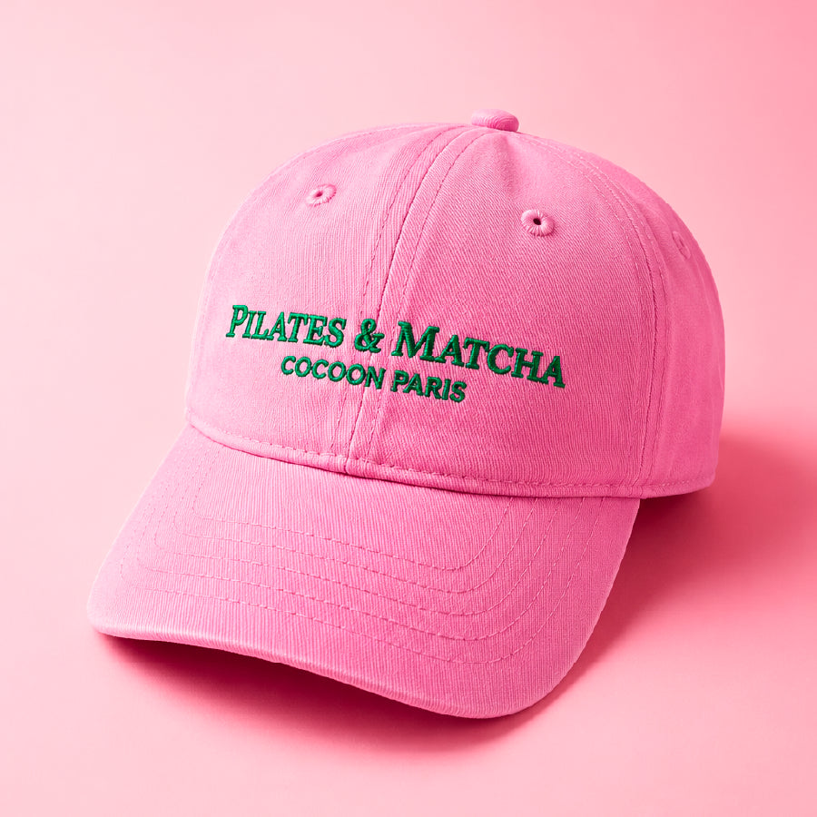 Casquette Pilates & Matcha – Rose Brodée