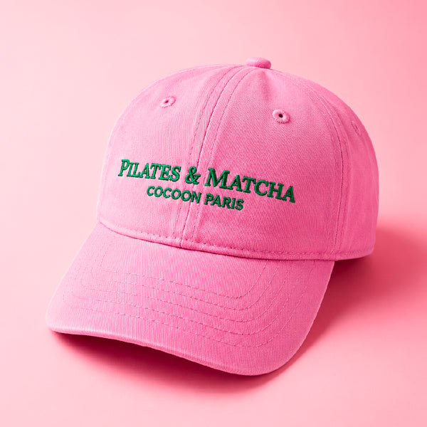 Casquette Pilates & Matcha – Rose Brodée